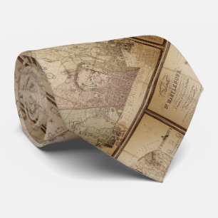 1834 map of the borough of St Marylebone (London) Tie