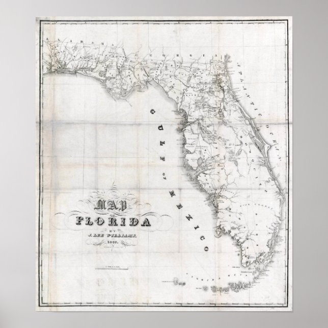 1837 Florida Map Poster (Front)