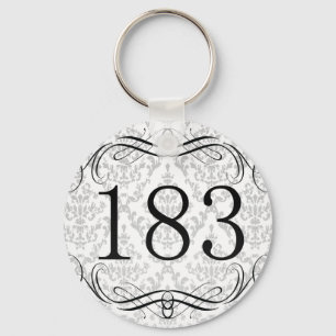 183 Area Code Key Ring