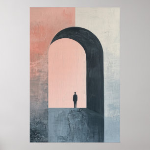 1843 Heroic Figure in Archway Poster