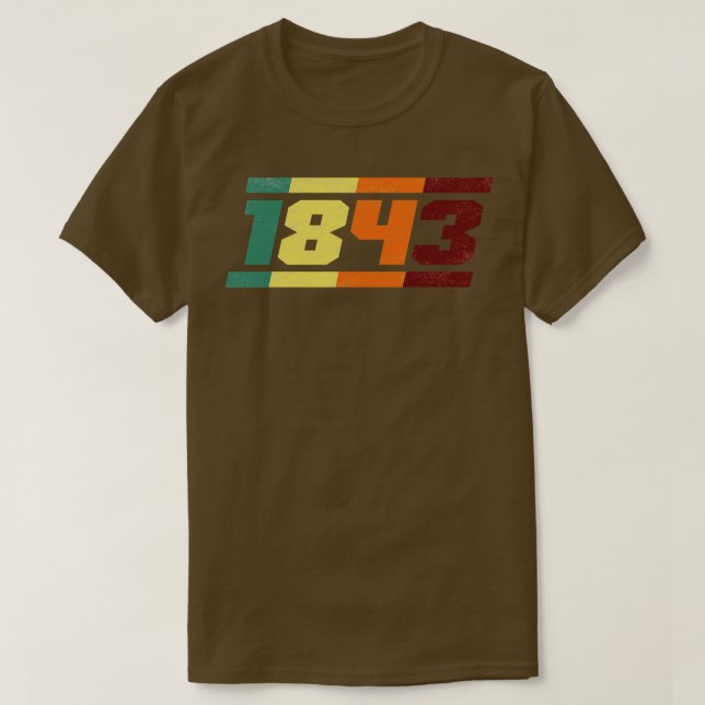 1843 Vintage Retro T-Shirt (Design Front)