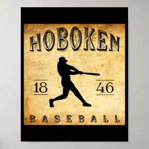 1846 Hoboken New Jersey Baseball  Poster