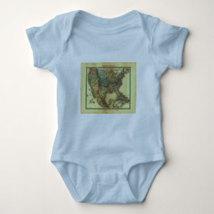 1848 Thunot Duvotenay Map: Etats-Unis & Mexique Baby Bodysuit
