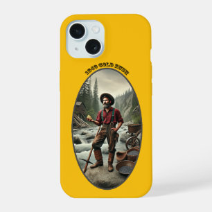1849 California Gold Miner with a Large Nugget URM iPhone 15 Case