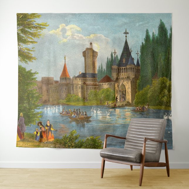 1850s print of Franzensburg Castle Tapestry (In Situ (Horizontal))