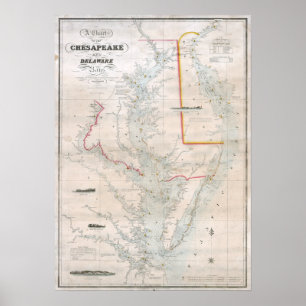 1852 Chart of Chesapeake and Delaware Bays