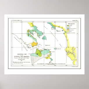 1853 Coastal Survey Map of San Francisco - Poster