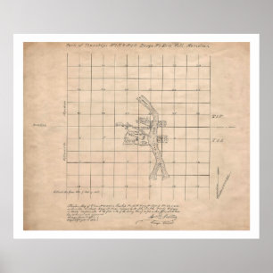 1853 Portland Oregon USGS survey map Poster