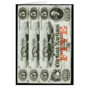 1855 New Haven Five Dollar Note