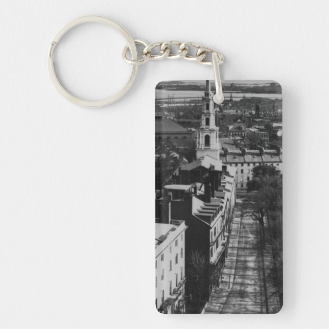 1859:  A view of Boston from the State House Key Ring (Front)