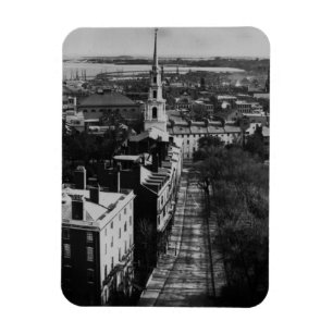 1859: A view of Boston from the State House Magnet