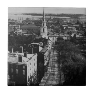 1859:  A view of Boston from the State House Tile