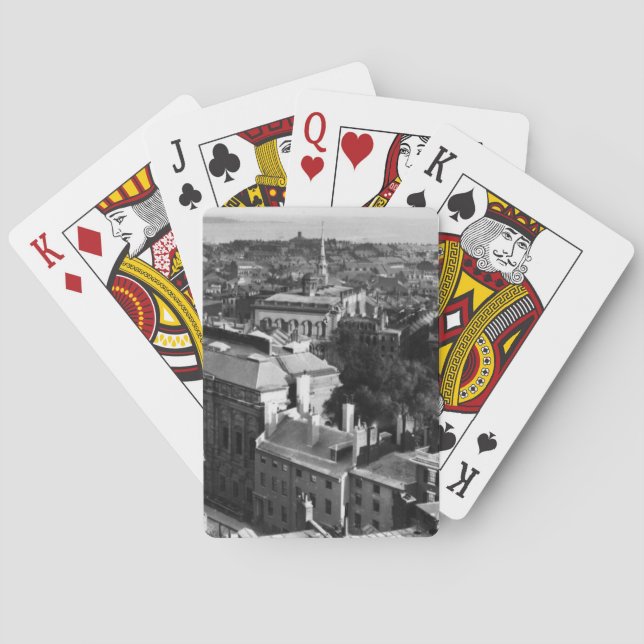 1859:  A view of Boston looking south Playing Cards (Back)