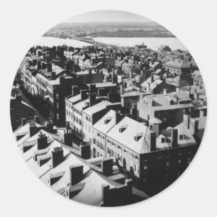1859: The city of Boston, Massachusetts Classic Round Sticker