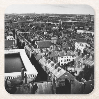 1859: The city of Boston, Massachusetts Square Paper Coaster