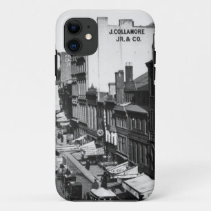1859:  Traffic and shops on Washington Street iPhone 11 Case