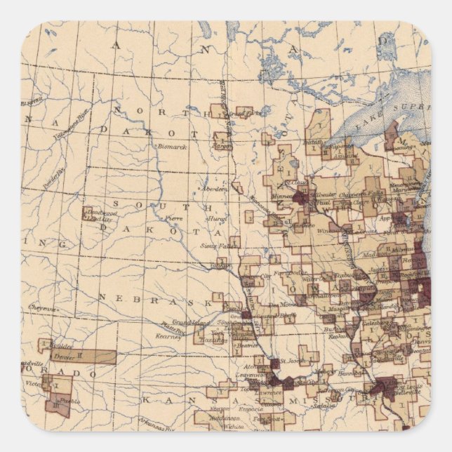 185 Value products/sq mile Square Sticker (Front)