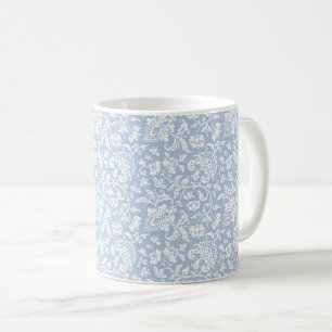 1860s Floral, Pale Blue Coffee Mug
