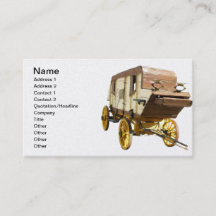 1860s Stagecoach - Denver Gold Rush Business Card