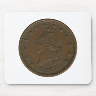 1863 Civil War Token Mouse Pad