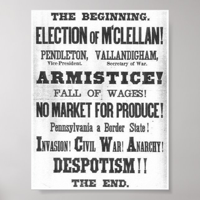 1864 Election Broadside Poster (Front)