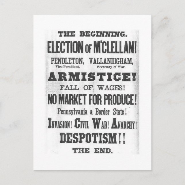 1864 Presidential Election Postcard (Front)