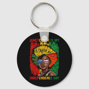 1865 Is My Independence Day American African Flag Key Ring
