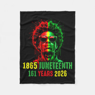 1865 juneteenth 161 years 2026 black history pride fleece blanket
