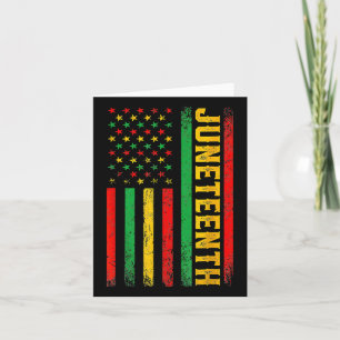 1865 Juneteenth Black History American Flag Africa Card