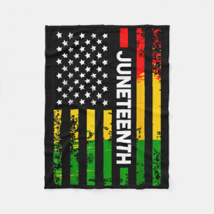 1865 Juneteenth Black History American Flag Africa Fleece Blanket