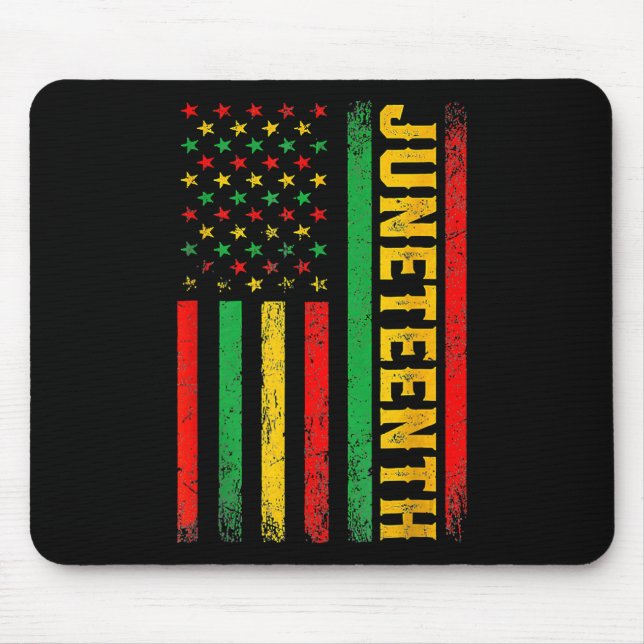 1865 Juneteenth Black History American Flag Africa Mouse Pad (Front)
