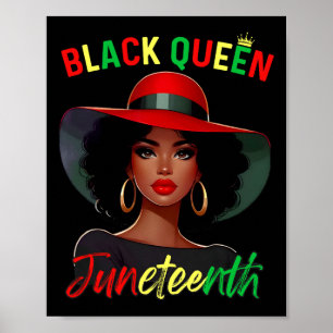 1865 Juneteenth Black Queen Celebrating Black Free Poster