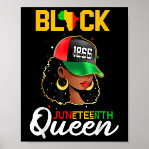 1865 Juneteenth Black Queen Poster