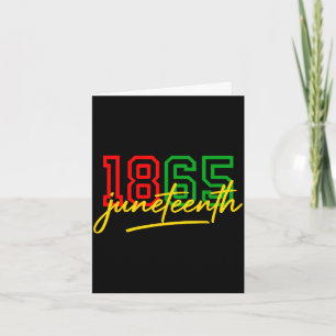 1865 juneteenth celebrate african american freedom card
