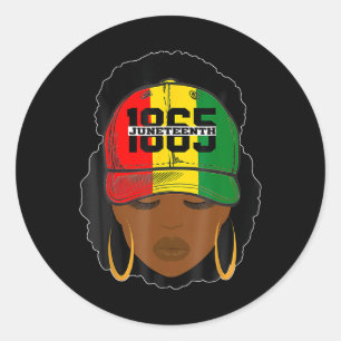 1865 Juneteenth Celebrate African American Freedom Classic Round Sticker