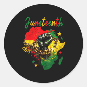 1865 juneteenth celebrate african american freedom classic round sticker