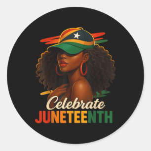 1865 Juneteenth Celebrate African American Freedom Classic Round Sticker