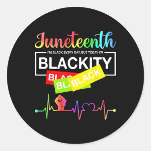 1865 Juneteenth Celebrate African American Freedom Classic Round Sticker