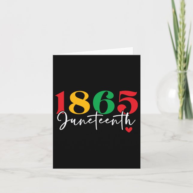 1865 Juneteenth Celebrate Black History Month  Card (Front)