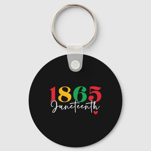 1865 Juneteenth Celebrate Black History Month  Key Ring (Front)