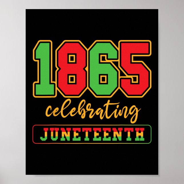 1865 Juneteenth Freedom Day Celebrating Black Hist Poster (Front)