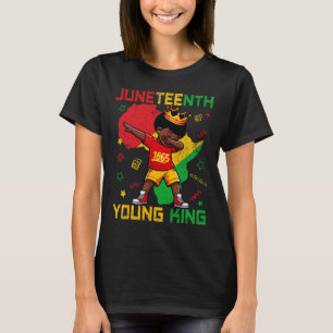 1865 Juneteenth Young King Dabbing Boys Kids Afric T-Shirt