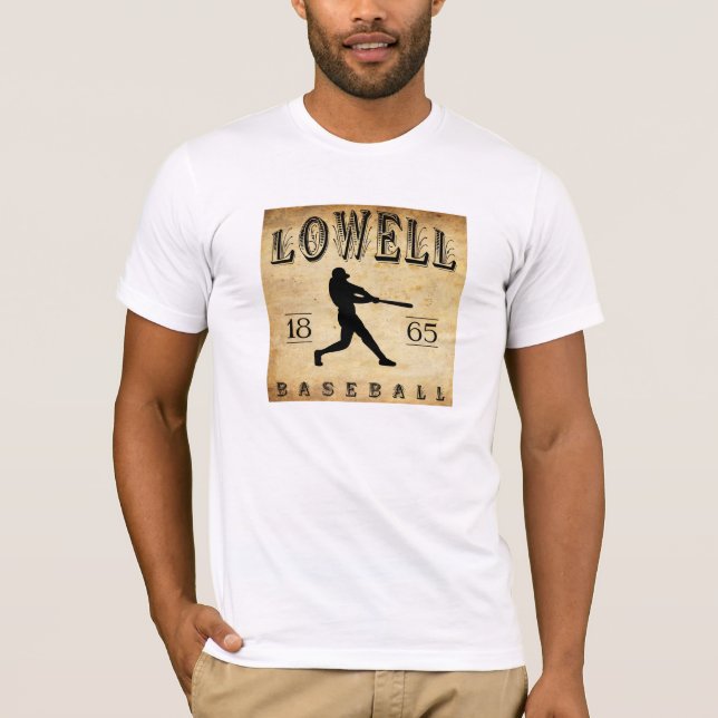 1865 Lowell Massachusetts Baseball T-Shirt (Front)