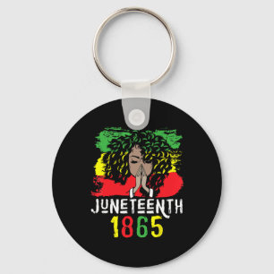 1865 Shirt Freedom Day Black Women Black Pride Key Ring