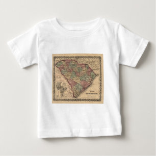 1865 South Carolina Map Baby T-Shirt