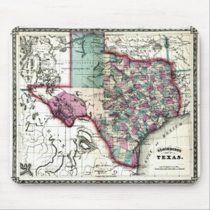 1866 Antiquarian Map of Texas by Schönberg & Co. Mouse Pad