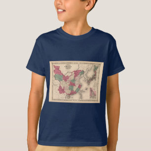 1868 Map - Johnson's China and Japan T-Shirt