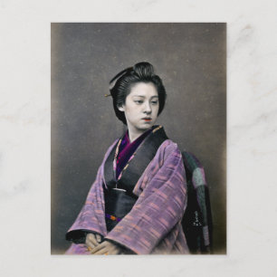 1870 Beautiful Japanese Woman Postcard