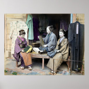 1870 Fabric Dealer of Japan Poster