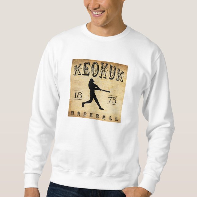 1875 Keokuk Iowa Baseball Sweatshirt (Front)